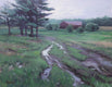 Original art for sale at UGallery.com | Farm Road by Shuxing Fan | $1,575 | oil painting | 22' h x 28' w | thumbnail 1
