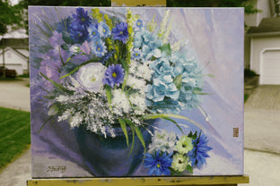 Original art for sale at UGallery.com | Flowers by Shuxing Fan | $1,100 | oil painting | 16' h x 20' w | photo 3