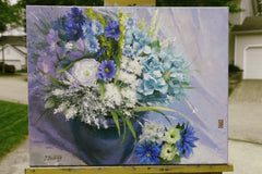 Original art for sale at UGallery.com | Flowers by Shuxing Fan | $1,100 | oil painting | 16' h x 20' w | thumbnail 3