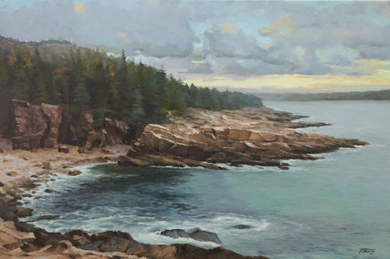 oil painting by Shuxing Fan titled Lakeshores