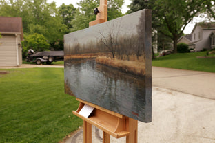 Little Pond by Shuxing Fan |  Side View of Artwork 
