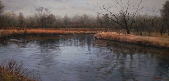 oil painting by Shuxing Fan titled Little Pond