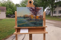 Original art for sale at UGallery.com | Neighborhood Park in Fall by Shuxing Fan | $675 | oil painting | 12' h x 16' w | thumbnail 3