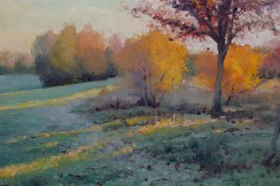 Neighborhood Park in Fall by Shuxing Fan |   Closeup View of Artwork 