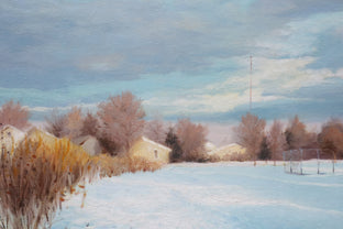 Park Winter Scene by Shuxing Fan |   Closeup View of Artwork 