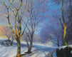 Original art for sale at UGallery.com | Snow Road by Shuxing Fan | $1,775 | oil painting | 24' h x 30' w | thumbnail 3