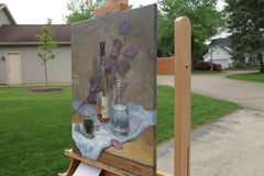 Original art for sale at UGallery.com | Three Drinks by Shuxing Fan | $1,100 | oil painting | 20' h x 16' w | thumbnail 2
