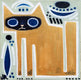 Original art for sale at UGallery.com | Gold Sugarcube by Jessica JH Roller | $275 | acrylic painting | 12' h x 12' w | thumbnail 1