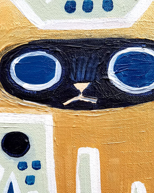 Gold Sugarcube by Jessica JH Roller |   Closeup View of Artwork 