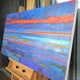 Original art for sale at UGallery.com | Ice Blue Lake and the Horizon by Srinivas Kathoju | $3,275 | oil painting | 24' h x 48' w | thumbnail 2