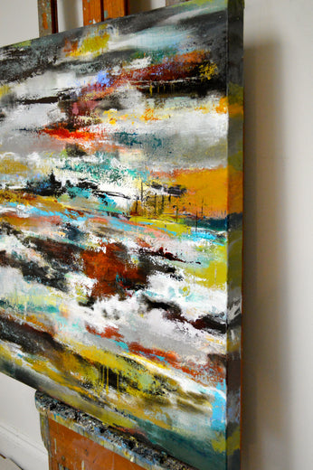 Canyons by DL Watson |  Side View of Artwork 