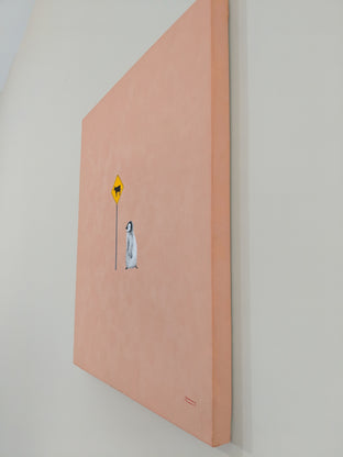 Penguin & Cow Sign by Heejin Sutton |  Side View of Artwork 