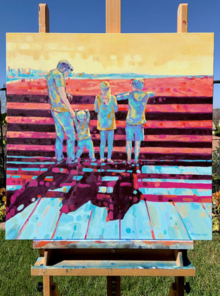 Original art for sale at UGallery.com | Sidelines by Marie-Eve Champagne | $650 | acrylic painting | 24' h x 24' w | photo 3