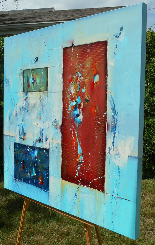 A Place in the Sky by Cynthia Ligeros |  Side View of Artwork 