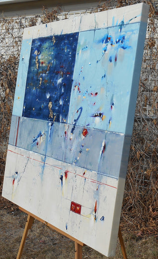 Deep Golden Sea by Cynthia Ligeros |  Side View of Artwork 