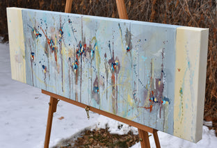 Original art for sale at UGallery.com | Journey of Wonder by Cynthia Ligeros | $1,075 | oil painting | 12' h x 36' w | photo 2