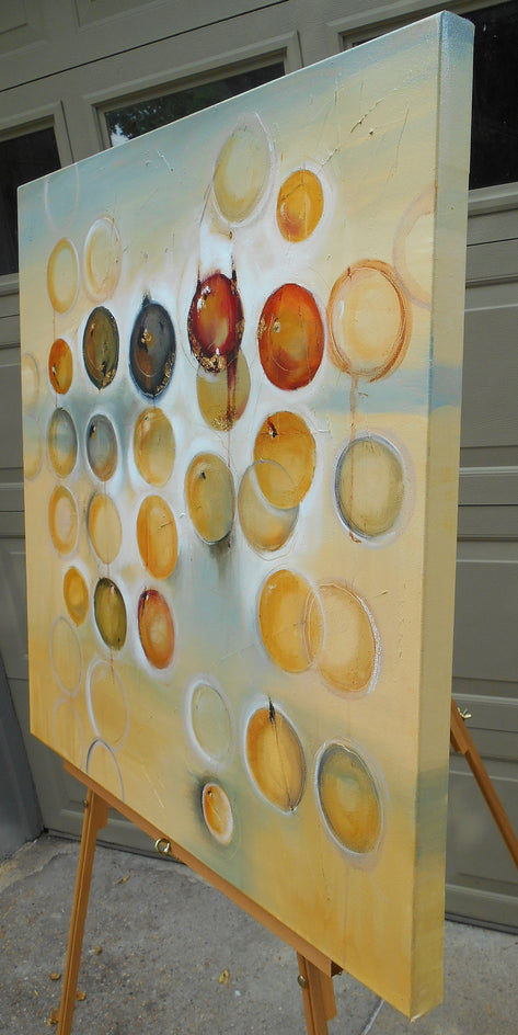 September Skies by Cynthia Ligeros |  Side View of Artwork 