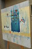 Original art for sale at UGallery.com | The Brightest Hour by Cynthia Ligeros | $3,700 | oil painting | 36' h x 36' w | thumbnail 2