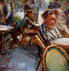 Original art for sale at UGallery.com | Sidewalk Cafe in Paris III by Jonelle Summerfield | $550 | oil painting | 14' h x 11' w | thumbnail 1