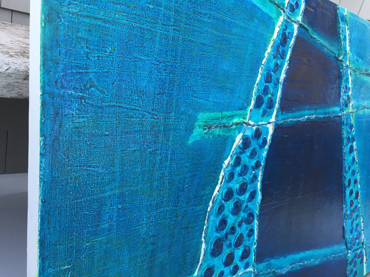 Silk Road II by Pat Forbes |  Side View of Artwork 