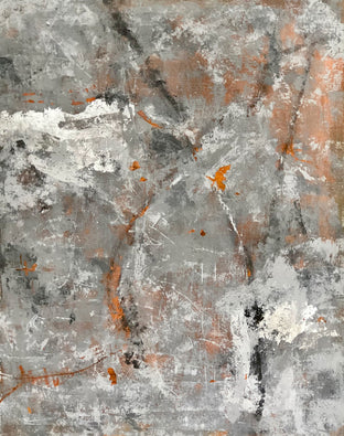 Original art for sale at UGallery.com | Arrangement in Silver and Gray by Maya Malioutina | $1,625 | mixed media artwork | 30' h x 24' w | photo 1