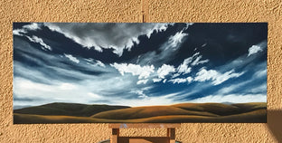 Original art for sale at UGallery.com | Silver Lining IV by Mandy Main | $1,225 | oil painting | 16' h x 40' w | photo 3