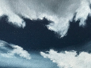 Original art for sale at UGallery.com | Silver Lining IV by Mandy Main | $1,225 | oil painting | 16' h x 40' w | photo 4