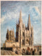 Original art for sale at UGallery.com | La Cattedrale di Burgos by Simone Giaiacopi | $750 | oil painting | 15.7' h x 11.8' w | thumbnail 1