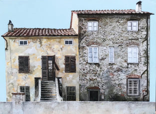 Original art for sale at UGallery.com | Le Finestre Bianche by Simone Giaiacopi | $1,950 | oil painting | 19.3' h x 25.6' w | photo 1