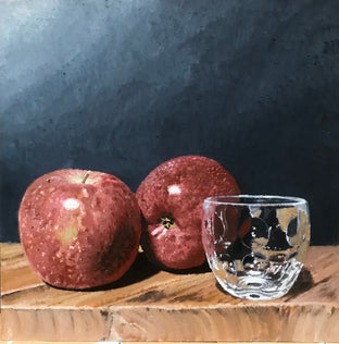 Original art for sale at UGallery.com | Mele con Bicchiere by Simone Giaiacopi | $500 | oil painting | 11' h x 11' w | photo 1