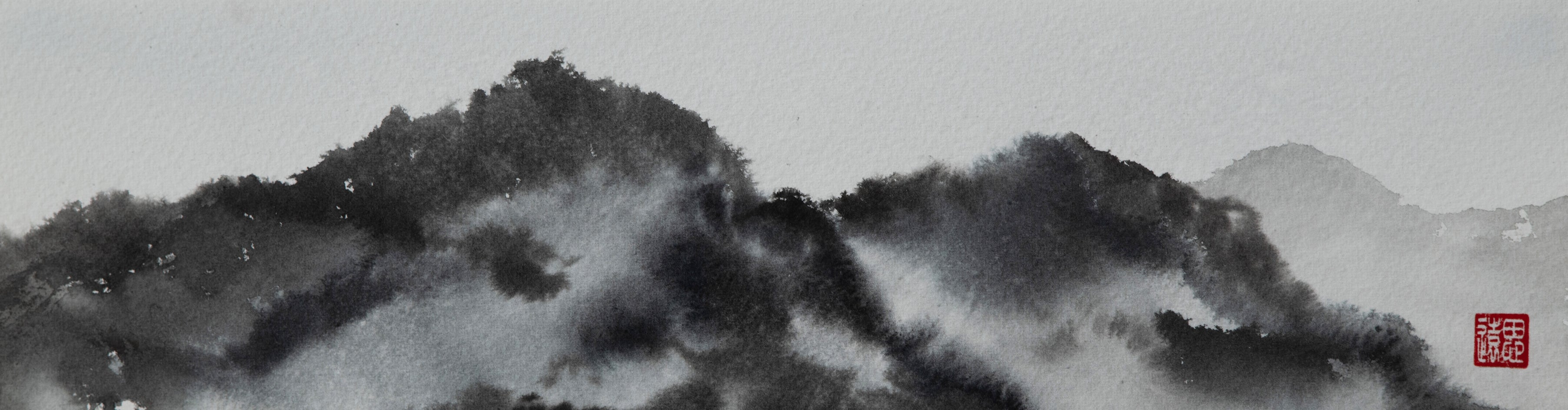 Mountain Reverie Series 10 by Siyuan Ma |  Side View of Artwork 