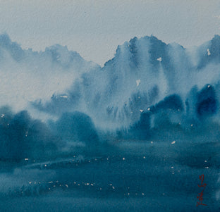 Mountain Reverie Series 15 by Siyuan Ma |   Closeup View of Artwork 