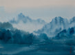 Original art for sale at UGallery.com | Mountain Reverie Series 15 by Siyuan Ma | $425 | watercolor painting | 9' h x 12' w | thumbnail 1