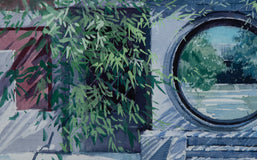 Original art for sale at UGallery.com | Watercolor Impressions of Chinese Architecture 12 by Siyuan Ma | $375 | watercolor painting | 5' h x 12.8' w | thumbnail 4