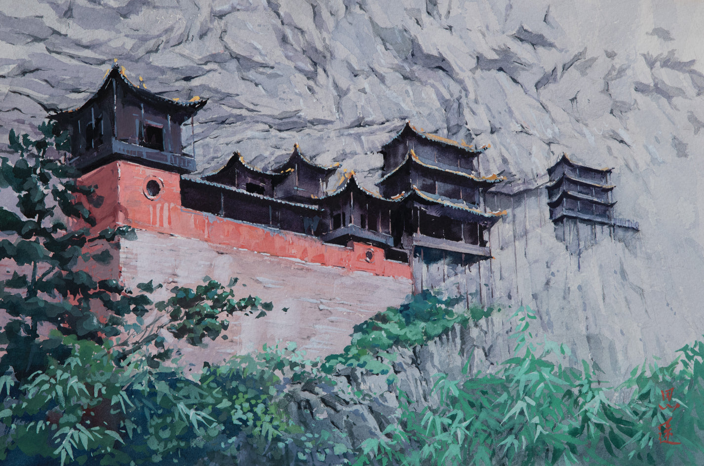 Watercolor Impressions of Chinese Architecture 14 by Siyuan Ma |  Artwork Main Image 