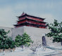 Original art for sale at UGallery.com | Watercolor Impressions of Chinese Architecture 16 by Siyuan Ma | $275 | watercolor painting | 8.9' h x 13.7' w | thumbnail 4