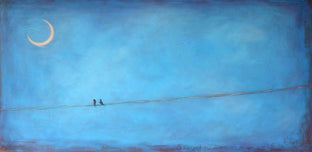 Original art for sale at UGallery.com | Sky Blue III by Sally Adams | $2,625 | acrylic painting | 24' h x 48' w | photo 1