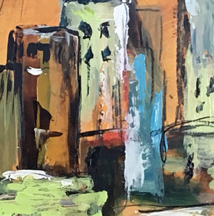 Original art for sale at UGallery.com | Skyline VIII by Sharon Sieben | $600 | acrylic painting | 20' h x 20' w | photo 4
