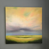 Original art for sale at UGallery.com | Skylight Marsh by Nancy Hughes Miller | $2,200 | oil painting | 40' h x 40' w | thumbnail 3