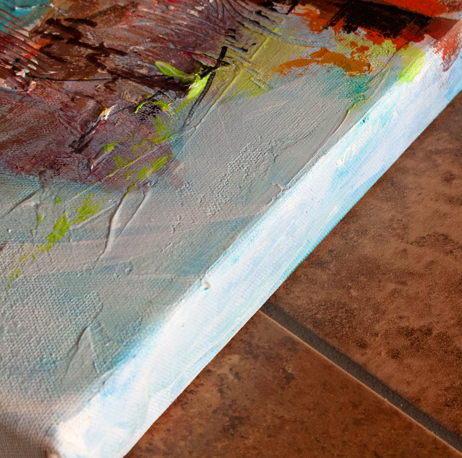 Skyline VII by Sharon Sieben |  Side View of Artwork 