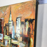 Original art for sale at UGallery.com | Skyline VIII by Sharon Sieben | $600 | acrylic painting | 20' h x 20' w | thumbnail 2