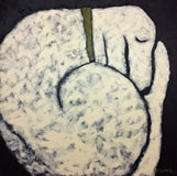 Original art for sale at UGallery.com | Sleeping Dog by Jaime Ellsworth | $2,375 | acrylic painting | 36' h x 36' w | thumbnail 1