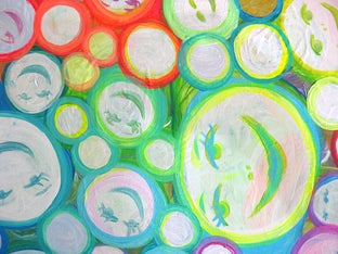 Original art for sale at UGallery.com | Smiling Faces by Natasha Tayles | $900 | acrylic painting | 24' h x 36' w | photo 4