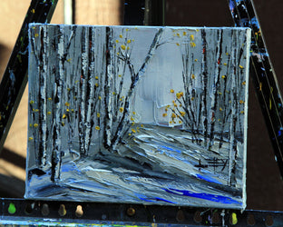 Original art for sale at UGallery.com | Vision of Winter by Lisa Elley | $275 | oil painting | 8' h x 10' w | photo 2