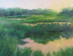 Original art for sale at UGallery.com | Solar Event over Marsh and Fen by Suzanne Massion | $875 | oil painting | 22' h x 28' w | thumbnail 1