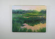 Original art for sale at UGallery.com | Solar Event over Marsh and Fen by Suzanne Massion | $875 | oil painting | 22' h x 28' w | thumbnail 3