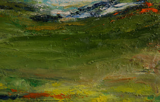 Original art for sale at UGallery.com | Green Fields by Kajal Zaveri | $700 | oil painting | 20' h x 20' w | photo 4