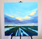 Original art for sale at UGallery.com | Spring Rain by Nancy Merkle | $1,400 | acrylic painting | 30' h x 30' w | thumbnail 3