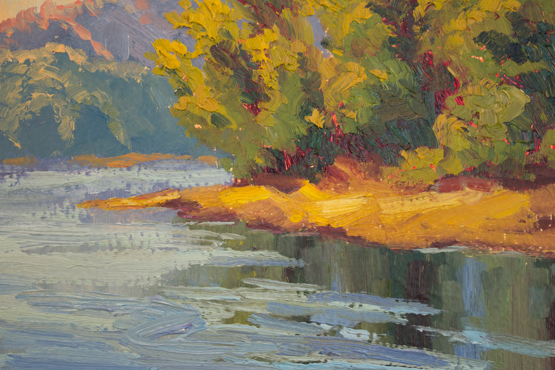 Spring Riverbank by Karen E Lewis |  Context View of Artwork 
