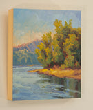 Original art for sale at UGallery.com | Spring Riverbank by Karen E Lewis | $375 | oil painting | 12' h x 12' w | thumbnail 2